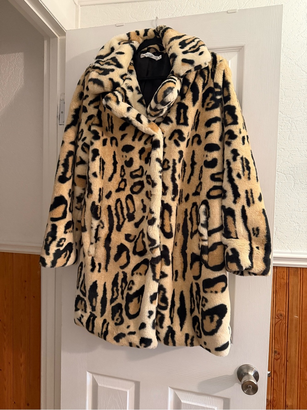 Leopard Print Faux Fur Coat